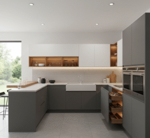 Modular Kitchen Design with Smart Storage