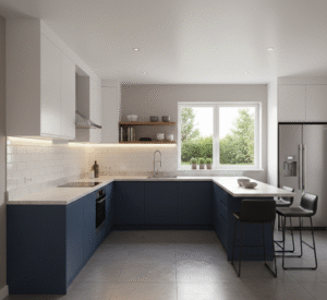 L Shape Modular Kitchen Design