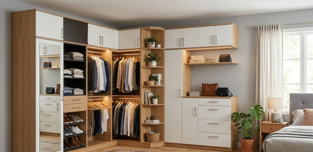 L-Shaped Modular Wardrobe
