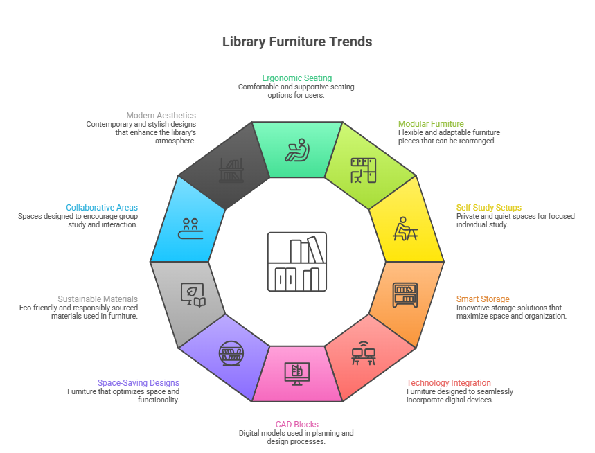 Top 10 Latest Trends in Library Furniture Design 