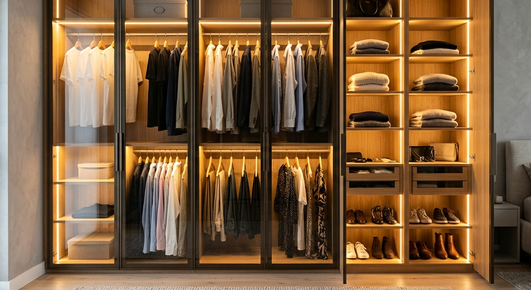Built in LED Lighting Wardrobes