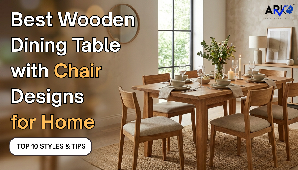 Wooden Dining Table with Chair Designs for Home