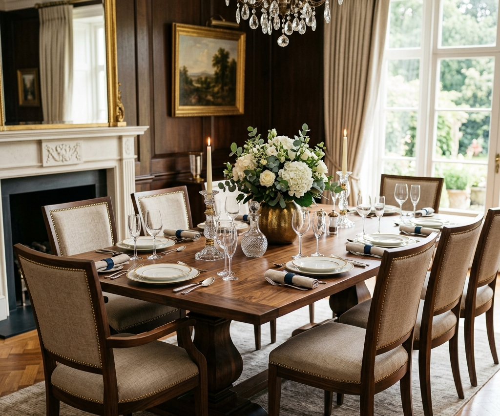 Luxury Wooden Dining Table Set