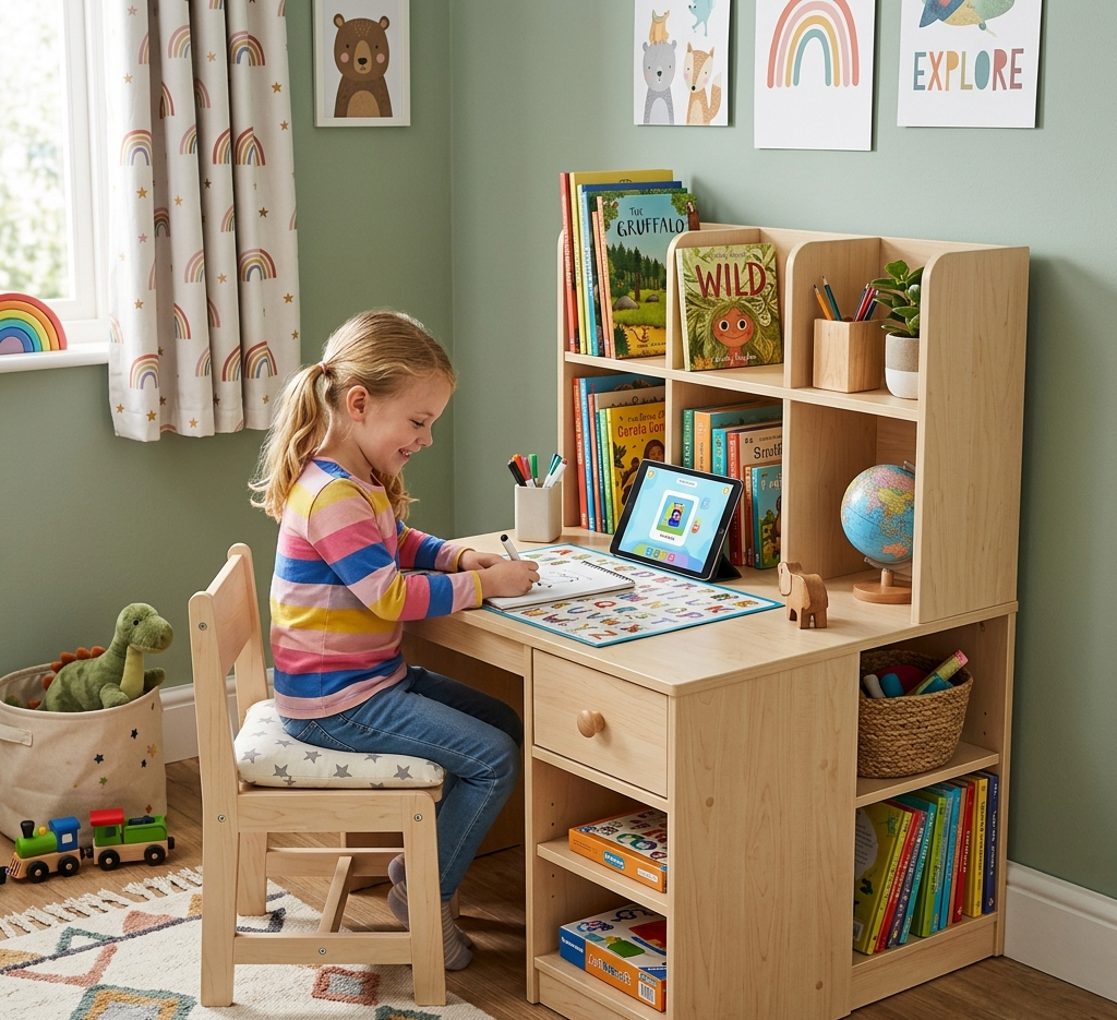 Study Table with Storage Units